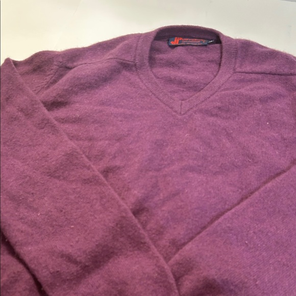 Purple Cashmere Men's Sweater - Picture 5 of 16